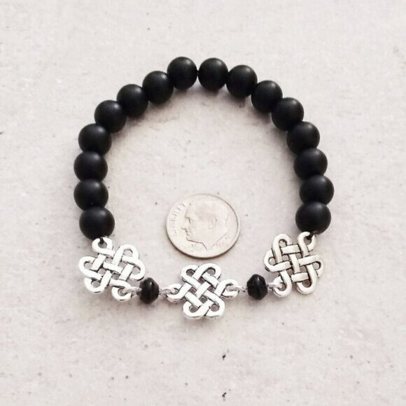 Celtic 2 Bracelet Set - Made to Order in Your Size! Wicca Goth Punk Grunge Pagan - Picture 4 of 12